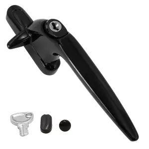 Yale Sparta Cockspur Window Handle - Black, Right, 15.5mm