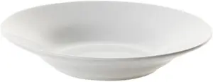 Dunelm White Rim 12 Piece Dinner Set, Industrial, Porcelain