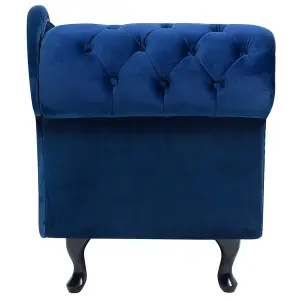 Left Hand Chaise Lounge Velvet Blue NIMES