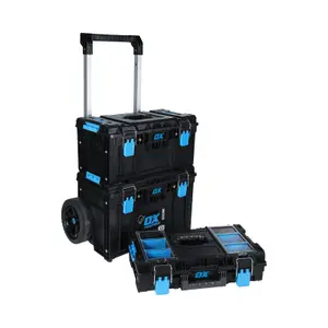 Ox Pro Tooltrek Modular Deep Tool Box + Wheeled Box + Shallow Box + x2 Organiser