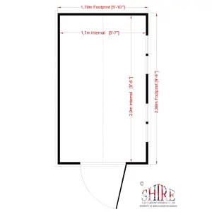 Shire Security Cabin 10x6 ft Apex Wooden Shed with floor & 4 windows - Assembly service included