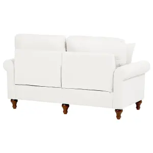 2 Seater Fabric Sofa White GINNERUP