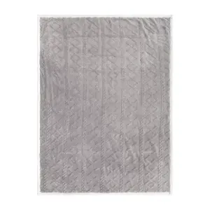 Mountain Warehouse Borg Fleece Lined Blanket Grey (One Size)