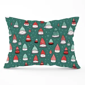 Hand Drawn Joyful Santa Hats Cushions 33cm x 48cm