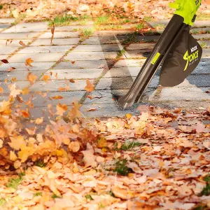 Mylek Leaf Blower And Vacuum, 3000W Garden Shredder Mulcher And Rake With 6 Variable Speeds And Two Collection Bags