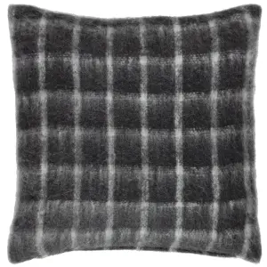 Yard Yarrow Check Faux Mohair Check Feather Rich Cushion