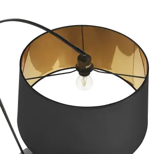 Arc Floor Lamp Black and Copper YABUS