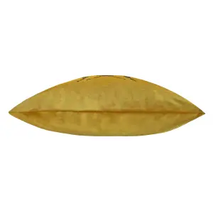 Evans Lichfield Gold Bee Rectangular Velvet Feather Filled Cushion