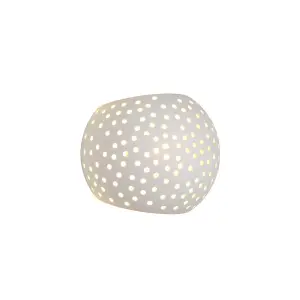 Lucide Gipsy Modern Half Round Plaster Wall Light - 1xG9 - White