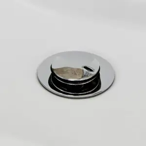 Universal Chrome Slotted Click Clack Popup Basin Waste (With Overflow)