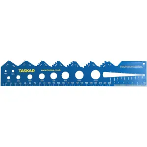 Taskar Screw Diameter & Thread Pitch Gauge Ruler (Metric)