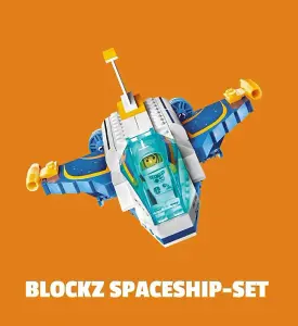 Blockz Spaceship Building Brick Set 208 Pieces Ages 6+