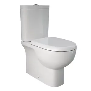 RAK Tonique Close Coupled Toilet WC with S600 Basin & Pedestal Set