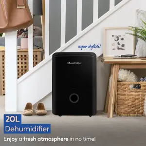 Russell Hobbs RHDH2002B 20L Dehumidifier in Black