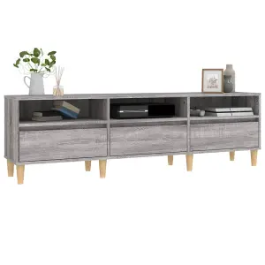 Berkfield TV Cabinet Grey Sonoma 150x30x44.5 cm Engineered Wood