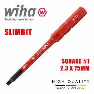 Wiha Slimbit Screwdriver SlimVario PZ SL PH Torx HEX 75mm 1000v VDE Electrician Square 1 35510