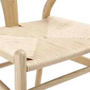 Hansel Natural Dining Chair, Natural Wooden Frame, Natural Weave Seat - Dining Room Chairs - Dining Table Chairs - Daals - Dining Chairs