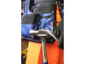 Faithfull Durable Double Tool and Nail Pouch with Multiple Pockets