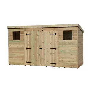 14 Ft. W x 6 Ft. D Shiplap Pent Wooden Shed