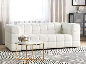 3 Seater Boucle Sofa White MULLOLA