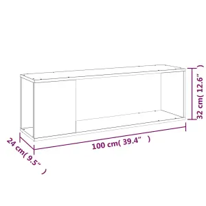 vidaXL TV Cabinet White 100x24x32 cm Engineered Wood