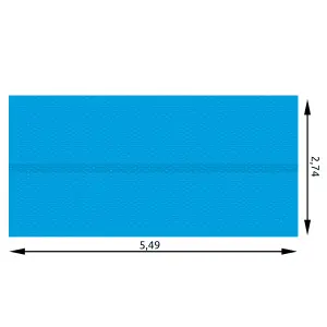 Pool Cover - rectangular, floating, protects and warms the water - 274 x 549 cm blue