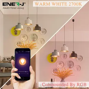 3 Pack Smart WiFi 9W LED Bulb B22 RGB + W + WW GLS , APP & Voice Control, 16 million colors(3 pack)