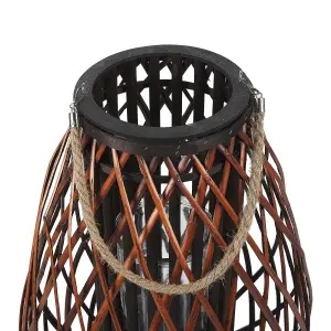 Beliani Boho Lantern KIUSIU Wood Brown