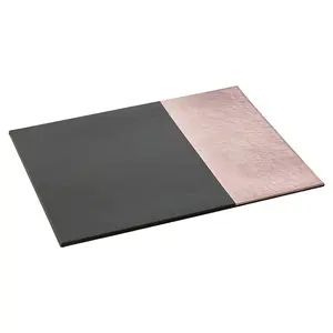 Interiors by Premier Geome Dipped Black and Rose Gold Placemats