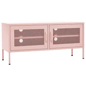 Berkfield TV Cabinet Pink 105x35x50 cm Steel