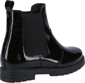 Black HUSH PUPPIES Laura Patent Junior Leather Chelsea Boots - Tu Clothing By Sainsburys