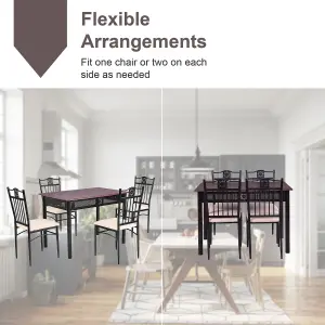 Costway 5 Pieces Dining Table Chairs Set for 4 Person