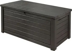 Keter Rockwood XL 630L Outdoor Garden Storage Box Anthracite