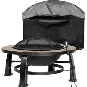 30 Inch Traditional Outdoor Fire Pit Set with Cover - Durable Wood Burner Heater