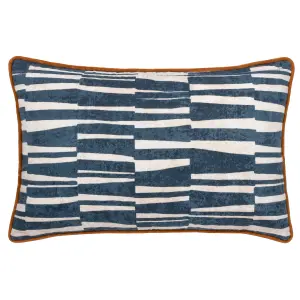 Hoem Piper Abstract 100% Cotton Piped Cushion Cover