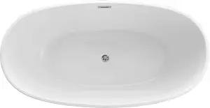 Lisna Waters Lincoln Black 1700mm x 840mm Double Ended Freestanding Bath