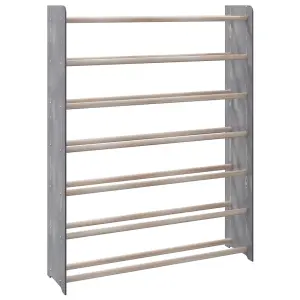 Berkfield Shoe Rack Grey 90x24x117 cm Engineered Wood