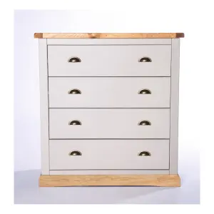 Bomporto 4 Drawer Chest of Drawers Brass Cup Handle