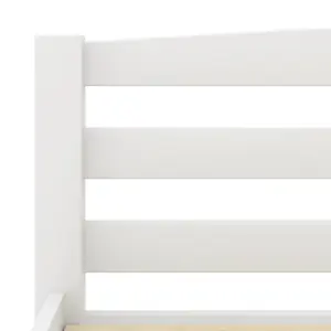 Berkfield Bed Frame White Solid Pinewood 140x200 cm