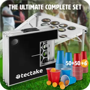 Drink Pong Table - height adjustable, foldable, drinks compartment