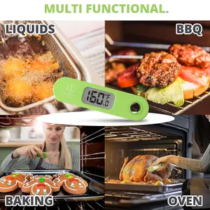 Oliver's Kitchen - Instant Read Digital Meat Probe Thermometer (Green)