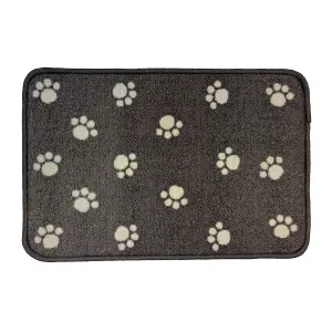 Flooring Grey Pawprints Door mat, 60cm x 40cm