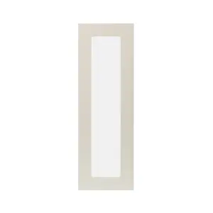 GoodHome Stevia Gloss cream slab Gloss cream Glazed Tall glazed Cabinet door (W)300mm (H)895mm (T)18mm