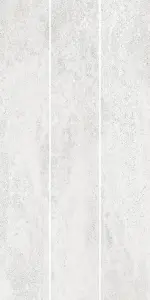 Johnson Tiles Ashlar Weathered white Matt Textured Stone effect Ceramic Indoor Wall Tile, Pack of 5, (L)600mm (W)300mm