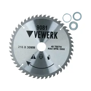 216mm x 30mm TCT Tungsten Carbide Tipped Circular Saw Blades 48 Teeth