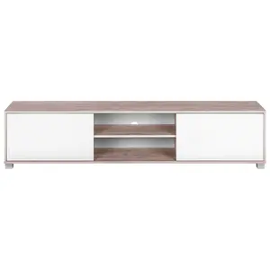 Beliani Modern TV Stand Light Wood LINCOLN