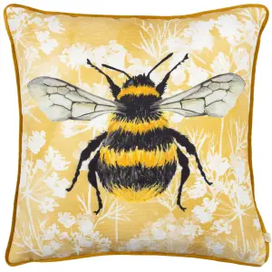 Wylder Manor Bee Piped Feather Filled Cushion