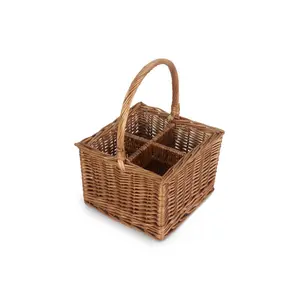 Double Steamed 4 Bottle Drink Wine Basket