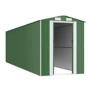 Berkfield Garden Shed Green 192x689x223 cm Galvanised Steel