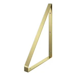 GoodHome Clever Gold effect Steel Shelving bracket (H)280mm (D)200mm